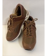 Zeba Hands Free Slip In Comfort Sneakers Brown Leather Mesh Shoes Mens S... - $60.66 CAD