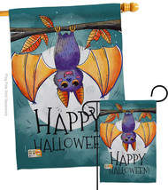 Happy Halloween Bat - Impressions Decorative Flags Set S112076-BO - £45.84 GBP