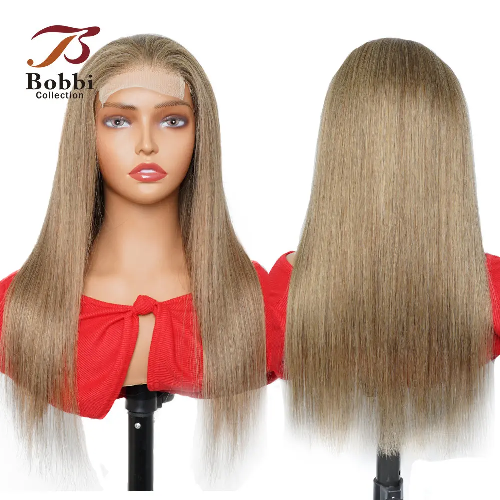 13x4 Lace Frontal Closure Wig #8 Ash Blonde 250% Density Remy Human Hair Wigs - £101.35 GBP+