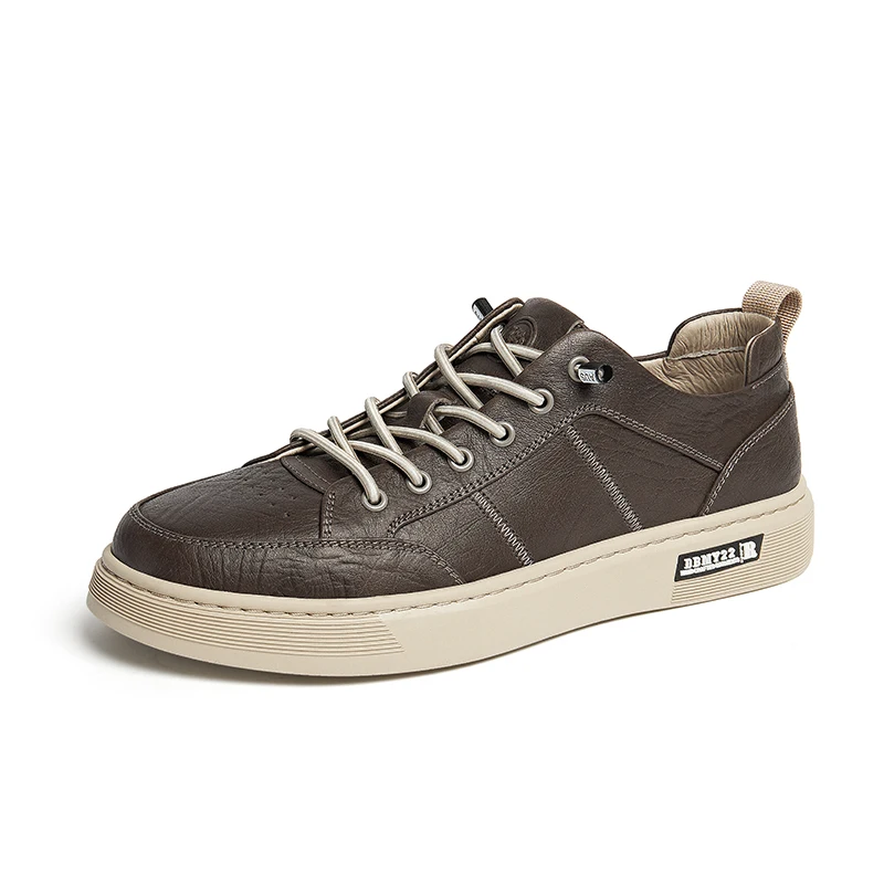 Goldencamel Genuine Leather Men Shoes Breathable Running Sport Flats Sof... - $135.97