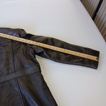 Brown Leather Jacket Women's Size 2XL Excelled Collection Classy Buttons Pockets image 7