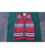 CROFT &amp; BARROW Embroidered Christmas Sweater Sleeveless Cardigan Flower ... - $34.30 CAD
