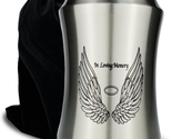 Large Cremation Urns Up to 220 Lbs for Adult Human Ashes, Angel Wings in... - $46.99
