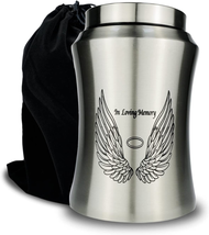 Large Cremation Urns Up to 220 Lbs for Adult Human Ashes, Angel Wings in Loving - £36.86 GBP