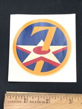 Vintage US Seventh Air Force Emblem Decal Transfer by Ken Nolan 2.75&quot; Di... - $9.49