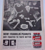 Franklin Dry Roasted Peanuts Magazine Print Advertisement 1962 - £3.15 GBP