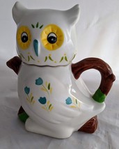 Owl Bright Eye Flowers Mini Teapot Stoneware Decor Cracker Barrel Exclusive 13oz - £10.07 GBP