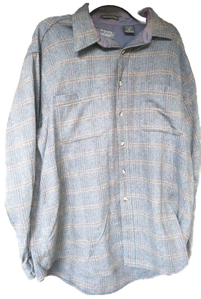 Primary image for Vintage 80's Mens Wool/Nylon Flannel Shirt SZ XL Lord&Taylor The Man's Shop