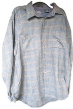 Vintage 80&#39;s Mens Wool/Nylon Flannel Shirt SZ XL Lord&amp;Taylor The Man&#39;s Shop - £18.47 GBP
