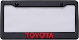 TOYOTA 3D RED SCRIPT ABS PLASTIC LICENSE FRAME + CLEAR PROTECTIVE PLATE ... - $28.00