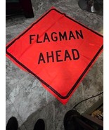 GRAINGER FLAGMAN KNIT 48&quot; ROAD SIGN SYMBOL SAFETY FLAG FLUORESCENT NEW S... - $358.07 MXN
