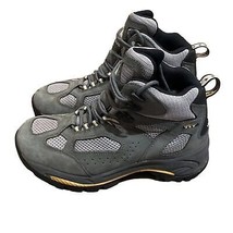 Vasque Breeze Grey Leather Hiking Boots Womens 9.5 Gore-Tex Waterproof Vibram - £59.95 GBP