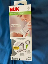 NUK Simply Natural 1 Bottle 9oz 1+ Month Medium Flow  *NEW* ee1 - $9.99