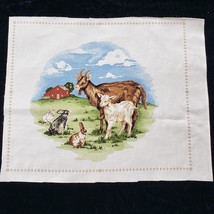 Goats &amp; Rabbits Quilting Craft Sewing Pillow Panel 13.5&quot; x 11.5&quot; Cranston - £5.53 GBP