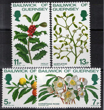 ZAYIX Guernsey 169-172 MNH Christmas Plants Flowers Mistletoe 021423S140M - £1.19 GBP