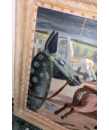 RARE - TED HAWKINS(1910–1969) REGIONALISM CAROUSEL HORSES CANVAS OIL PAI... - $5,781.69 CAD
