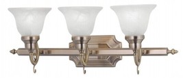 Livex 1283-01 3 Light Bath Light in Antique Brass - $385.41