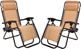 Elevon Adjustable Zero Gravity Lounge Chair Recliners for Patio - £104.23 GBP