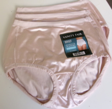 Three Vanity Fair Body Caress Brief size 6  Rose Beige Style 13438 - $20.77