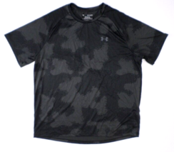 Under Armour Men&#39;s T-Shirt 2XL The Tech Tee Gray Camo 100% Polyester - $15.35