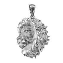 Sterling Silver Lion Face Sparkle Cut Pendant (S/L) - £23.48 GBP+