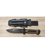 Tactical knife, fixed knife stainless steel black - $48.00