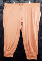 AnyBody Jogger Pants Womens Petite 4X Coral Polyester Elastic Waist Drawstring - £18.84 GBP
