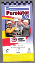 1995 Purolator 500 Atlanta Nascar Winston Cup Racing Ticket Jeff Gordon Win #4 - £15.65 GBP