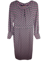 Women&#39;s Size 6 Boden Floral Medallion Long Sleeve Zip Back Dress - £46.40 GBP