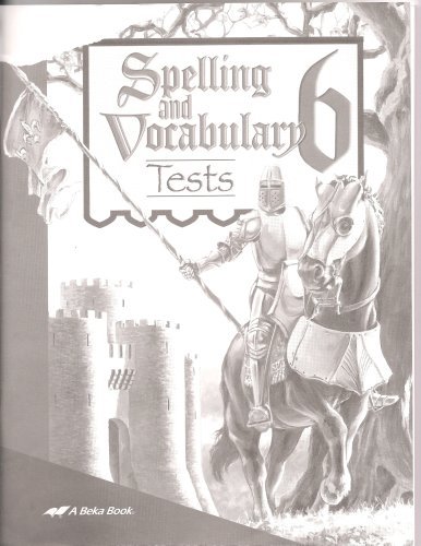 Spelling and Vocabulary 6 Tests [Paperback] - $8.00