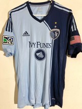 Adidas Authentic MLS Jersey Kansas City Sporting Team Light Blue sz 2X - £19.96 GBP