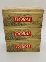 DORAL-(3) LOT-Vintage-1996-DORAL &amp; CO-Tobaccoville Match Tins-Matches Se... - £16.15 GBP