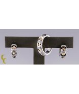 14k Two Tone Gold Diamond Band Ring and Hoop Earrings TDW = 1.00 ct Size 7 - €1.997,14 EUR