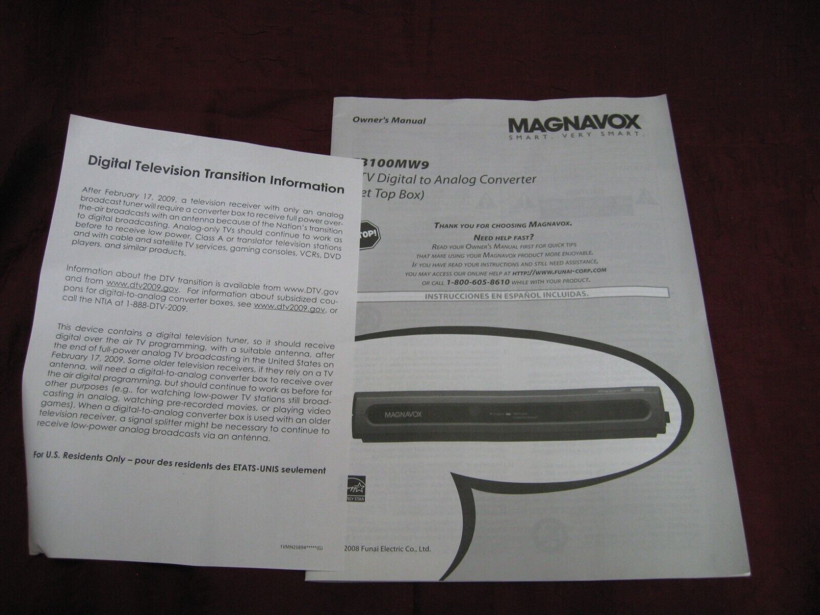 Magnavox DTV Digital To Analog TV Converter TB110MW9 New In Open Box With Remote Item image 9
