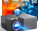 Grey Native 1080P 5G Wifi Bluetooth Projector With 4K Support, 350, And ... - $259.93