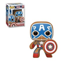 Marvel Comics Gingerbread Captain America Holiday POP! Figure #933 FUNKO NEW NIB - £9.27 GBP