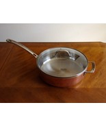 Viking 3-Ply Copper Clad Skillet Fry Pan with Glass Lid 5 Qt Quart (3.5 Qt) - $140.32 CAD