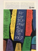 Print Ad Vtg 1967 Advertising AT&amp;T You Can Telephone All Over The World - £7.79 GBP