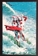 Corky the Clown Waterskiing Ski Show Cypress Gardens Florida FL Postcard c1960s - £6.17 GBP