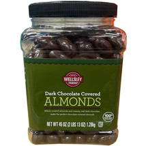 Wellsley Farms Dark Chocolate Covered Almonds, 45 oz. - £24.29 GBP