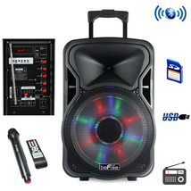 beFree Sound 12 Inch Bluetooth Rechargeable Party Speaker With Illuminatiing Li - £83.23 GBP