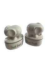 Baby Aspen First Curl First Tooth Ceramic Elephant Keepsake Boxes White ... - $18.81