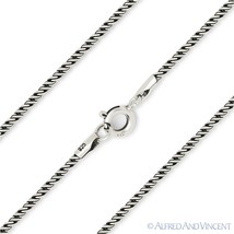 1.2mm Bali S-Link Italian Rope Chain Necklace Oxidized 925 Italy Sterlin... - $412.79 MXN+