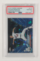2018 Topps Chrome Walker Buehler Edizione Zaffiro #177 PSA 10 Gem Mint - $524.70
