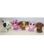 Ty Beanie Boo VelveTY Walmart Plush Lot of 5 Cats &amp; Dogs Frenchie Sparkl... - £14.76 GBP