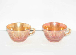 Vintage Iridescent Peach Depression Glass Tea Cup - $24.73