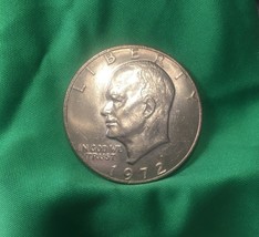 1972 President Eisenhower RF Apollo 11 Moon Landing Dollar Usa Coin  - £29.49 GBP