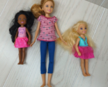 Barbie doll lot Stacie strawberry blonde 2 Chelsea AA Brown skin pink sk... - $19.79