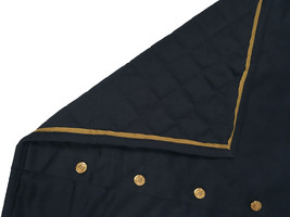 NEW Polo Ralph Lauren Pillow Sham!  Std or Euro  Navy Quilted With Gold Border - £86.90 GBP