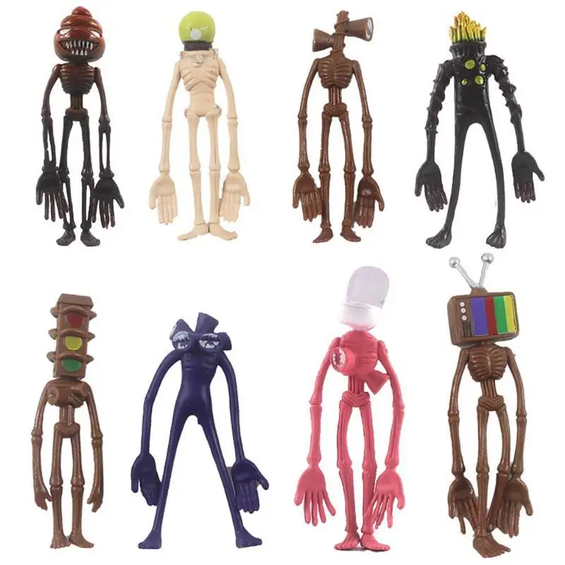 NEW 8pcs/set Siren Head PVC Toy Action Figures Sirenhead Figure Horror Models - £14.16 GBP